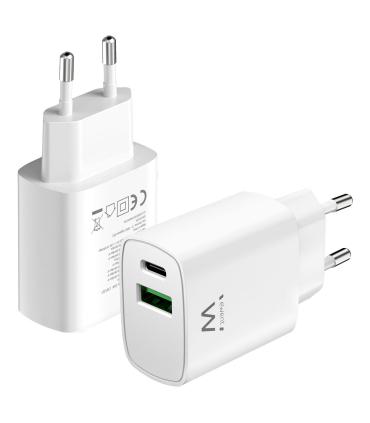 EWENT Cargador Rapido Q3 20w Usb-C Y Usb-A