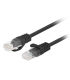 CABLE RED LANBERG LATIGUILLO CAT.6 UTP 0.25M NEGRO FLUKE PASSED (PACK 10 UDS)