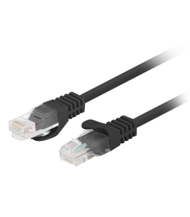 CABLE RED LANBERG LATIGUILLO CAT.6 UTP 0.25M NEGRO FLUKE PASSED (PACK 10 UDS)