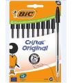BLISTER CARTN 10 BOLIGRAFOS CRISTAL CON CUERPO TRANSPARENTE TRAZO 0,4MM. NEGRO BIC 516353