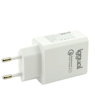 Iggual Cargador Doble USB QC3.0 + Tipo C PD 20W