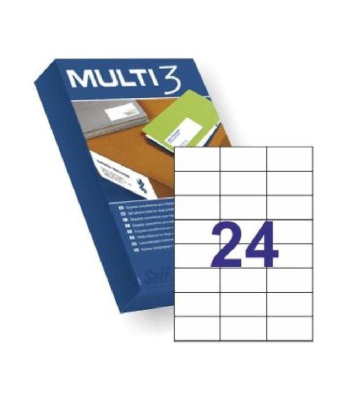 Etiquetas Adhesivas Apli Multi3 10518/ 70 x 37mm/ 500 Hojas