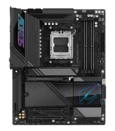 GIGABYTE Placa Base X870E AORUS PRO - Compatible Con CPUs AMD Ryzen 9000, VRM Digital De 16+2+2 Fases, Hasta 8000MHz DDR5 (OC), 