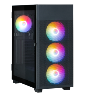 CAJA ZALMAN S5 NEO ATX 4 XVENT 120MM ARGB 2XUSB 3.0 NEGRO S/N FUENTE