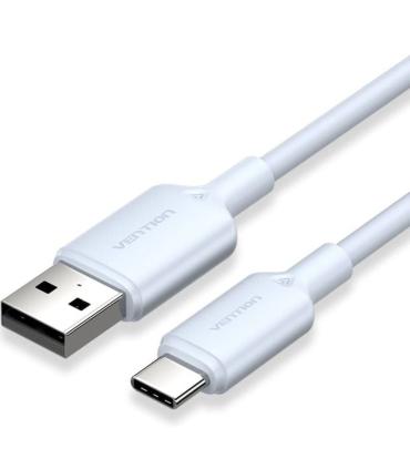 Cable USB 2.0 Tipo-C Vention CTQLF/ USB Tipo-C Macho - USB Macho/ Hasta 60W/ 480Mbps/ 1m/ Azul