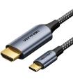 Cable Conversor HDMI 2.0 4K Vention CRHHAC/ USB Tipo-C Macho - HDMI Macho/ 1.8m/ Negro