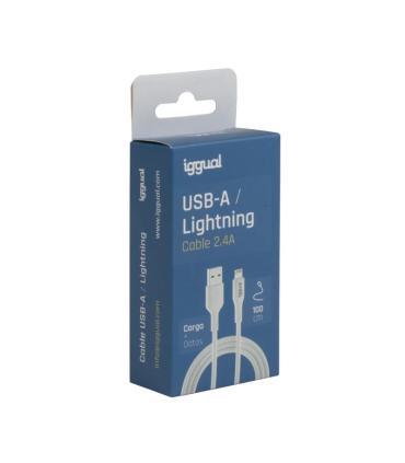 Iggual Cable USB-A Lightning 100 Cm Blanco