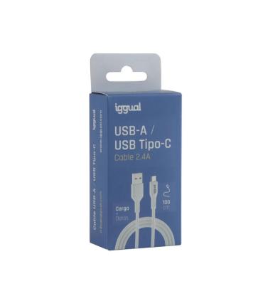 Iggual Cable USB-A USB-C 100 Cm Blanco