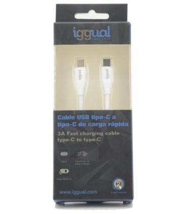 Iggual Cable USB-C USB-C 100 Cm Blanco Q3.0 3A