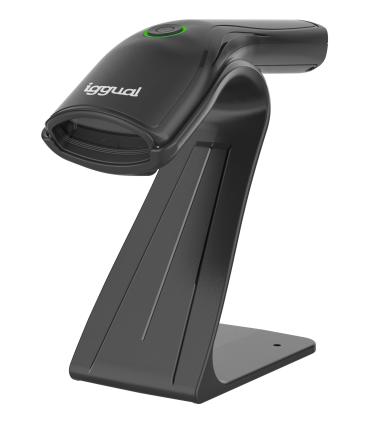Iggual Lector Cdigo Barras 1D USB Botn Soporte