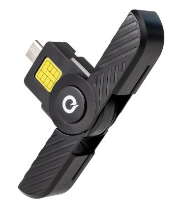 Lector De DNI Y Tarjetas TooQ TQR-3011B  USB Tipo-C  Negro