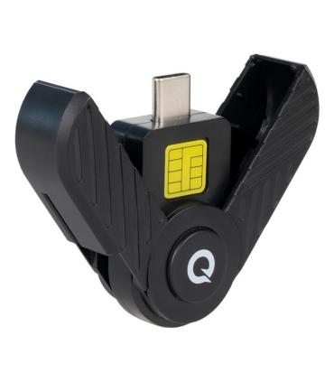 Lector De DNI Y Tarjetas TooQ TQR-3011B  USB Tipo-C  Negro