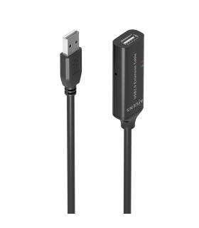CABLE AISENS USB 2.0 PROLONGADOR AMPLIFICADOR A M-A H NEGRO 10M