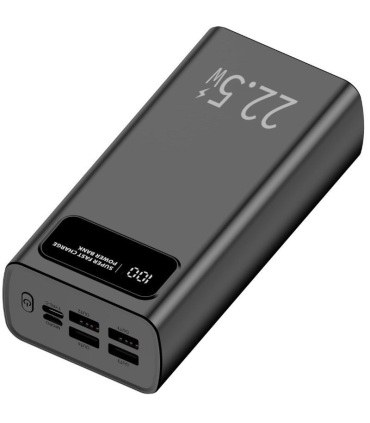 Powerbank 30000mAh Leotec LEPOW30W22W/ 22.5W/ Negra