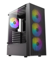 CAJA ANTEC AX27 ARGB ATX NEGRO 4XVENT 120MM 2XUSB SN FUENTE
