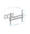 Soporte De Pared Giratorio  Inclinable  Nivelable TooQ LP7866TN-B Para TV De 37-80'  Hasta 40kg