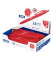 Milan 176512925 Bolgrafo Rojo Bolgrafo De Punta Retrctil Con Pulsador 25 Pieza(s)