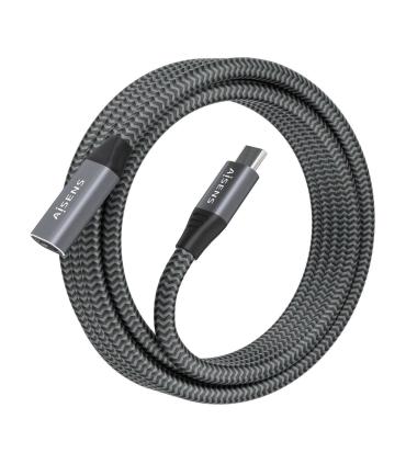 CABLE AISENS USB 3.2 GEN2X2 ALU 20GBPS 8K30 5A 100W USB-C M H 2.0M
