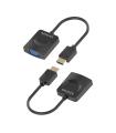 Conversor Aisens A122-0947  HDMI Macho - SVGA Hembra  15cm  Negro