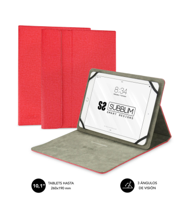 FUNDA TABLET SUBBLIM CLEVER STAND TABLET CASE 10,1\" RED