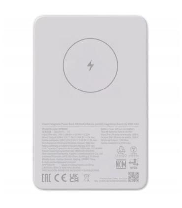Powerbank 5000mAh Xiaomi Magnetic Power Bank 5000/ 18.5W/ Blanca