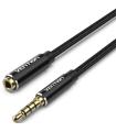 Cable Estreo Vention BHCBF/ Jack 3.5 Macho - Jack 3.5 Hembra/ 1m/ Negro