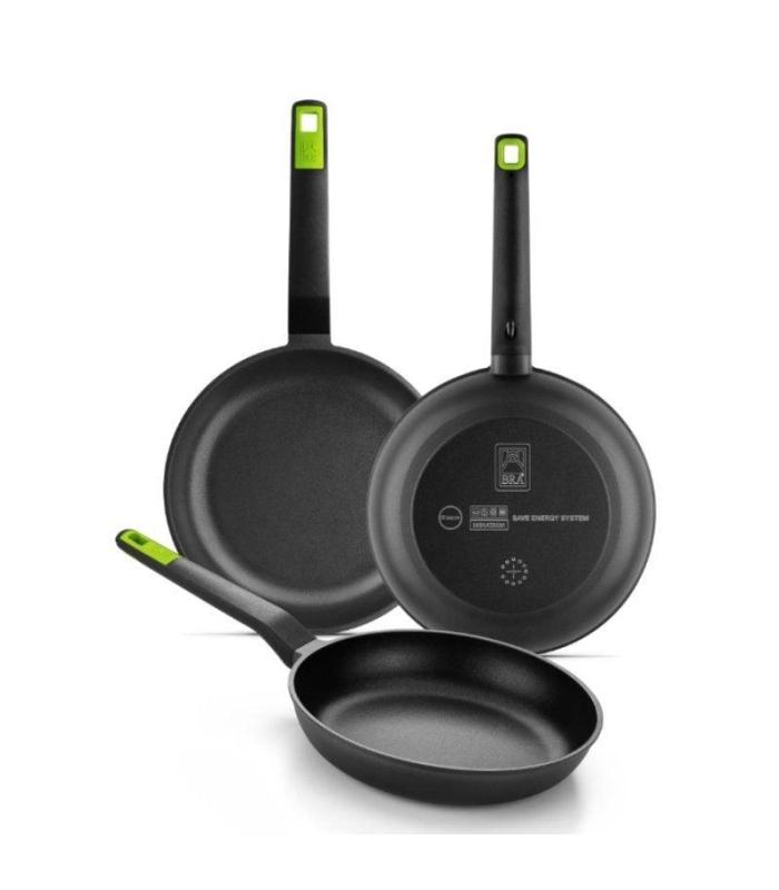 Pack 3 Sartenes Bra Gastro A841201/ 18cm/ 22cm/ 26cm/ Apta para Induccin