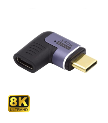ADAPTADOR USB-C EWENT MACHO-HEMBRA MAGNETICO PD140W PURPURA