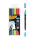 BIC Intensity Dual Tip rotulador Negro, Azul, Verde, Prpura, Rojo, Amarillo 6 pieza(s)