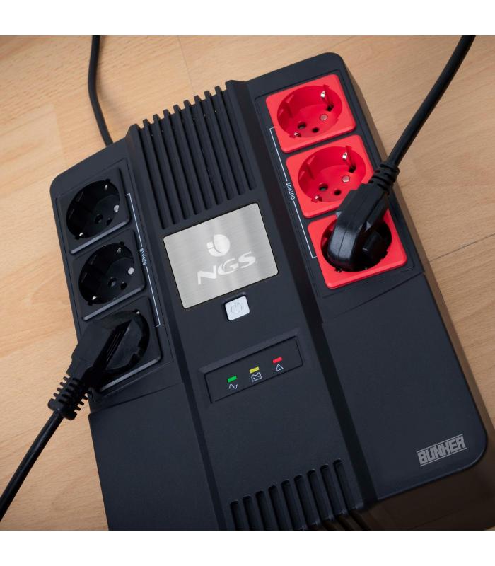 SAI Offline NGS Fortress Bunker  600VA-360W  6 Salidas  Formato Bloque