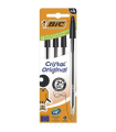 Bolgrafos De Tinta De Aceite Bic Cristal Original 516335/ 4 Unidades/ Negros