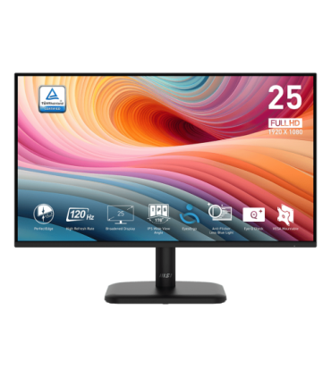 MSI MONITOR PRO MP251L E2.  24.5\" PLANO. IPS. 1920x1080. 120Hz. NEGRO.