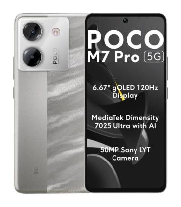 Smartphone Xiaomi POCO M7 Pro 8GB/ 256GB/ 6.67\'/ 5G/ Plata