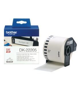 BROTHER CINTA DE PAPEL CONTINUO BLANCA, 62MM X 30,48M  (DK22