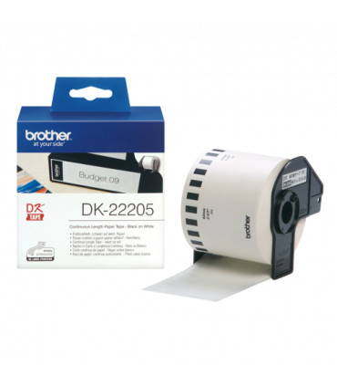 BROTHER CINTA DE PAPEL CONTINUO BLANCA, 62MM X 30,48M  (DK22