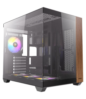 CAJA ANTEC CX800 ARGB ATX WOOD 2XVENT REV 120 MM 1X120MM 2XUSB SN FUENTE