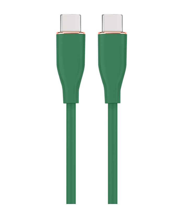 CABLE DE CARGA Y DATOS GEMBIRD (PD) TIPO-C SILICONA ALTA CALIDAD 1,5M VERDE