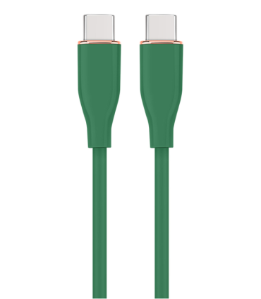 CABLE DE CARGA Y DATOS GEMBIRD (PD) TIPO-C SILICONA ALTA CALIDAD 1,5M VERDE