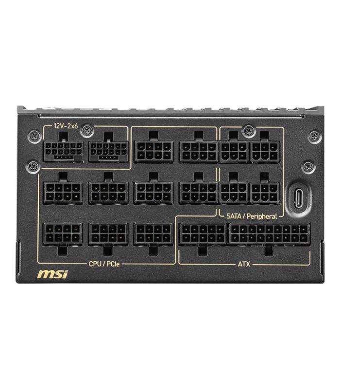 MSI MEG Ai1600T PCIE5 Unidad De Fuente De Alimentacin 1600 W 24-pin ATX ATX Negro