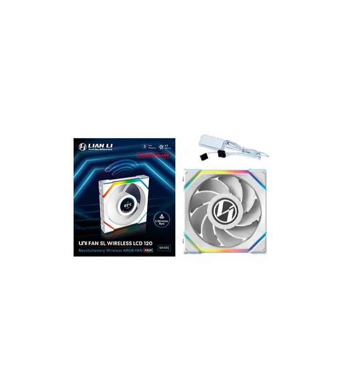 VENTILADOR 120X125 LIAN LI UNIFAN SL WIRELESS LCD RV WH