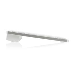 Ewent EW3161 Teclado Bluetooth QWERTY Espaol Plata, Blanco