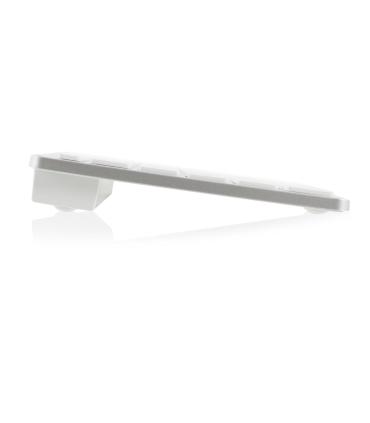 Ewent EW3161 Teclado Bluetooth QWERTY Espaol Plata, Blanco