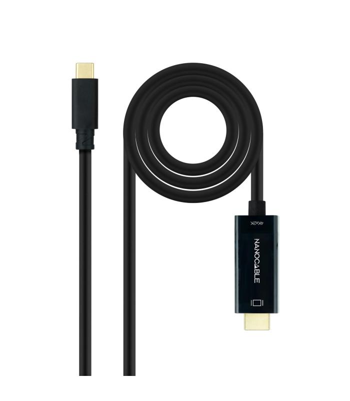 CABLE CONVERSOR USB-C M A HDMI M 4K-30HZ 1.8 M NANOCABLE 10.15.5132
