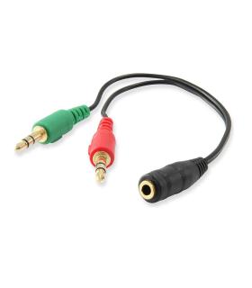 Ewent Cable Audio Jack 3,5 H-2 Jack 3,5 M - 0,15mt
