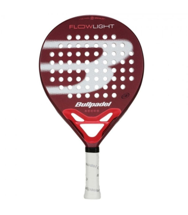 Pala de Pdel Bullpadel Flow Light 25/ Blanca y Roja