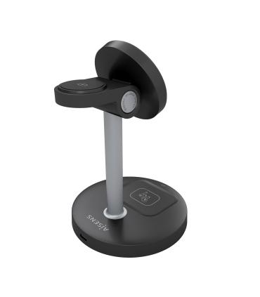 Aisens Cargador Inalmbrico USBC 15W 3 En 1 Negro