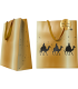 BOLSA DORADA PAPEL REYES MAGOS M (26x12x37 CM) CON TARJETA COLGANTE BISMARK 333672