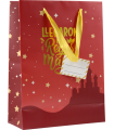 BOLSA PAPEL REYES MAGOS S (24X10X32 CM) FOIL CON TARJETA COLGANTE COLORES SURTIDOS BISMARK 333601