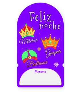 PACK 6 ETIQUETAS ADHESIVAS REYES MAGOS (6X16,5 CM) BISMARK 333589