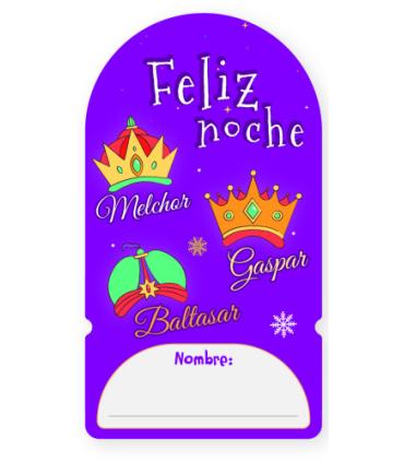 PACK 6 ETIQUETAS ADHESIVAS REYES MAGOS (6X16,5 CM) BISMARK 333589